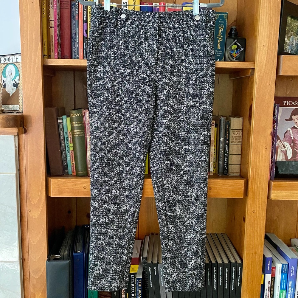 Calvin Klein Stetchy Tweed Patterned Straight Pants